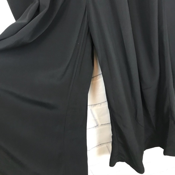 Eileen Fisher Black V-Neck Wide Legged Jumpsuit - Picture 2 of 8